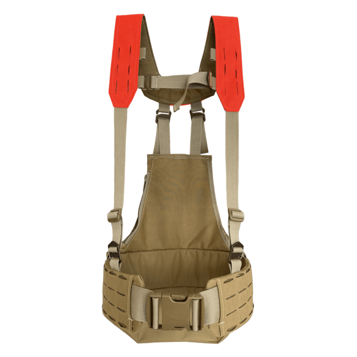 Blaze/Coyote brown Lightweight Modular Upland Strap Vest.